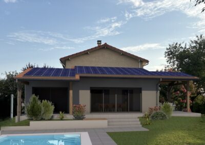 Extension d’une maison individuelle + rénovation existant – Saint Cyprien  (42)